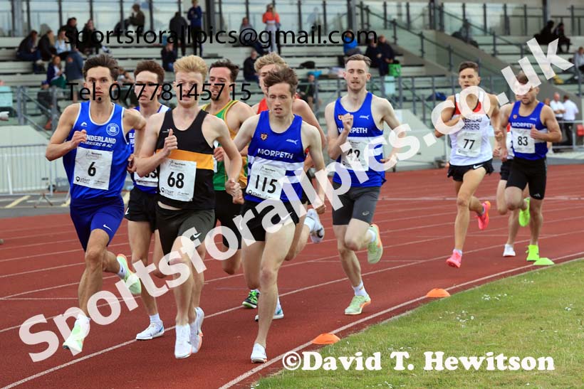 Senior Mens 1500 metres, 2024 Northern Senior and Under-20s Track and Field Champs, Middlesbrough.  Photo: David T. Hewitson/Sports for All Pics
